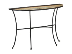 Mesa auxiliar de madera maciza reciclada 110x40x77 cm