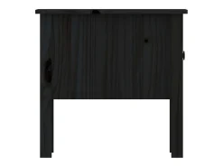 Mesa auxiliar de madera maciza de pino negro 50x50x49 cm