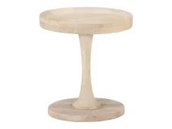 Mesa auxiliar de madera maciza de mango Ø40x45 cm