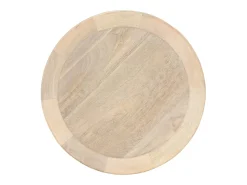 Mesa auxiliar de madera maciza de mango Ø40x45 cm