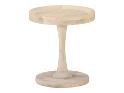 Mesa auxiliar de madera maciza de mango Ø40x45 cm