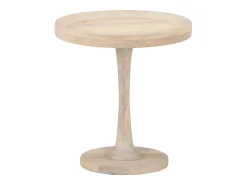 Mesa auxiliar de madera maciza de mango Ø50x55 cm