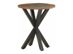 Mesa auxiliar de madera maciza reciclada 48x48x56 cm