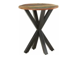Mesa auxiliar de madera maciza reciclada 48x48x56 cm