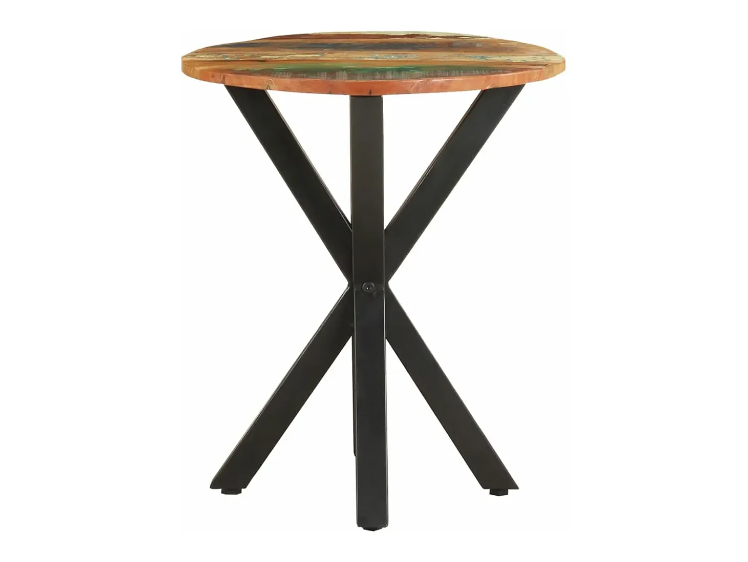 Mesa auxiliar de madera maciza reciclada 48x48x56 cm