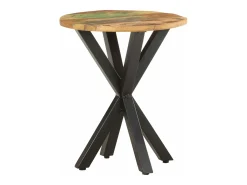 Mesa auxiliar de madera maciza reciclada 48x48x56 cm