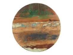 Mesa auxiliar de madera maciza reciclada 48x48x56 cm
