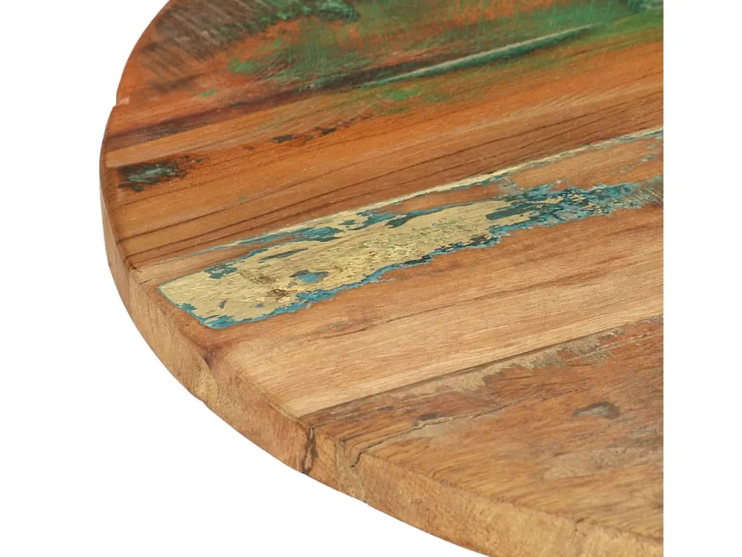 Mesa auxiliar de madera maciza reciclada 48x48x56 cm
