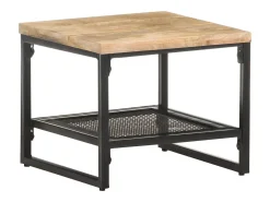 Mesa auxiliar de madera maciza de mango 40x40x35 cm
