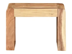 Mesa auxiliar de madera maciza de acacia 43x40x30 cm