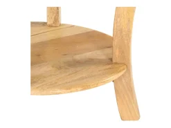 Mesa auxiliar de madera maciza de mango 37x37x61 cm