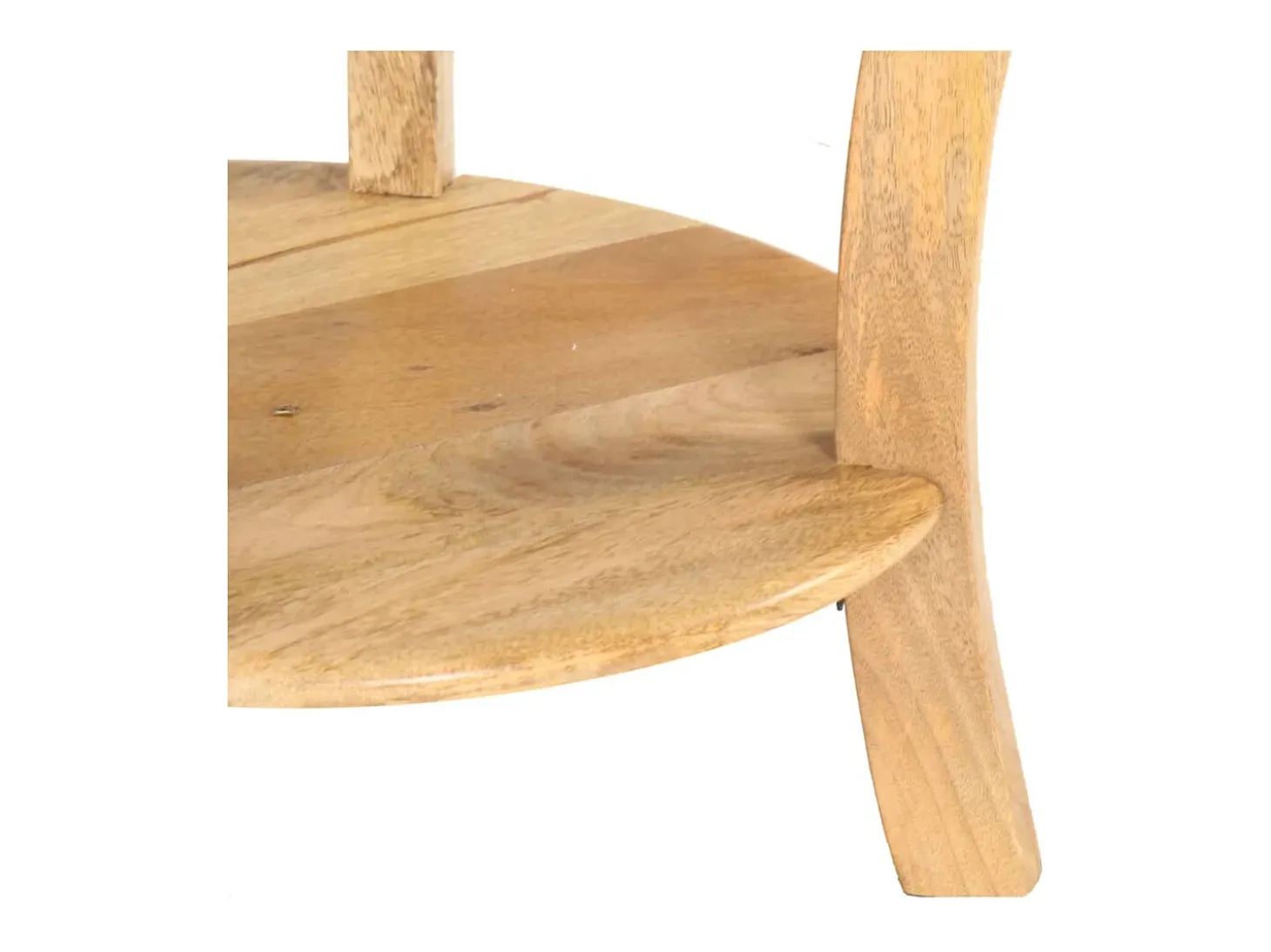 Mesa auxiliar de madera maciza de mango 37x37x61 cm