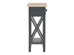 Mesa auxiliar de madera negro 27x27x65,5 cm