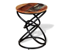 Mesa auxiliar de madera reciclada maciza