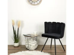 Mesa auxiliar de madera y metal Cyclone