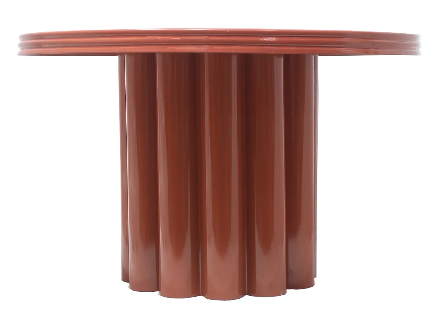 Mesa auxiliar de metal - Color: Terracota - SEMALIA