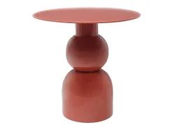 Mesa auxiliar de metal - Color: Terracota - JASMIA