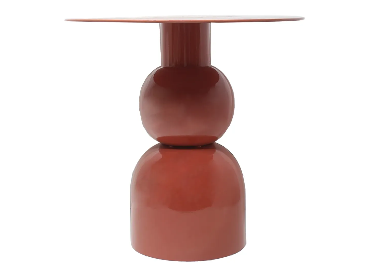 Mesa auxiliar de metal - Color: Terracota - JASMIA
