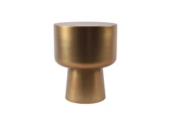 Mesa auxiliar de metal - Dorada - FALENY