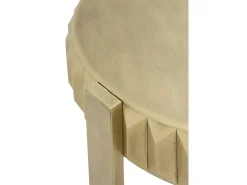 Mesa auxiliar de metal dorado