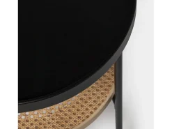 Mesa auxiliar de Metal Natural-Negro 46 x 45- Niko