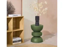 Mesa auxiliar de metal verde