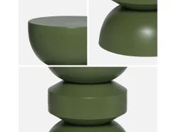 Mesa auxiliar de metal verde