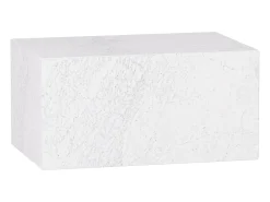 Mesa auxiliar de mármol – blanco – Dove Wide
