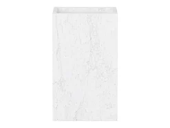 Mesa auxiliar de mármol – blanco – Crow Tall