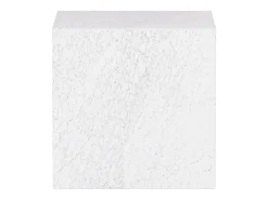 Mesa auxiliar de mármol – blanco – Dove