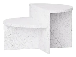 Mesa auxiliar de mármol – blanco – Swan Low