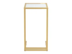 Mesa auxiliar de ordenador vidrio transparente 50x35x65 cm ES918481