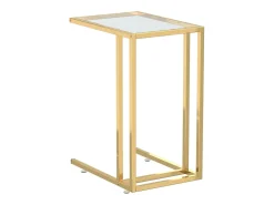 Mesa auxiliar de ordenador vidrio transparente 50x35x65 cm ES918481