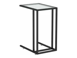 Mesa auxiliar de ordenador vidrio transparente 50x35x65 cm