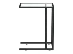 Mesa auxiliar de ordenador vidrio transparente 50x35x65 cm
