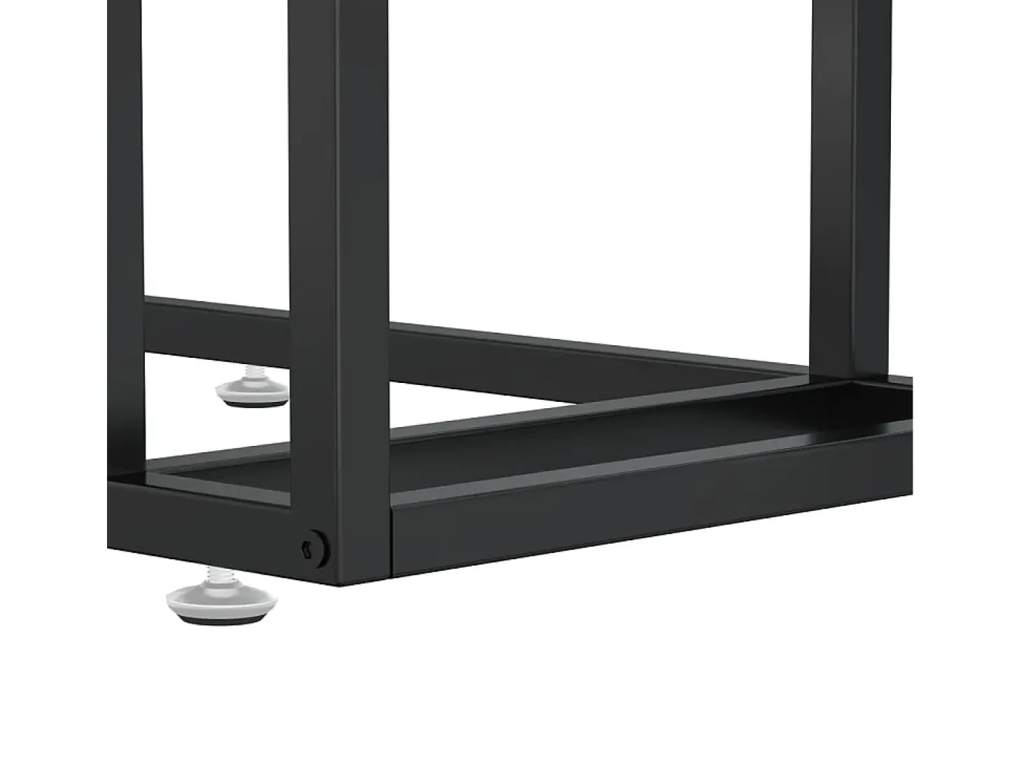 Mesa auxiliar de ordenador vidrio transparente 50x35x65 cm