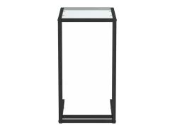 Mesa auxiliar de ordenador vidrio transparente 50x35x65 cm
