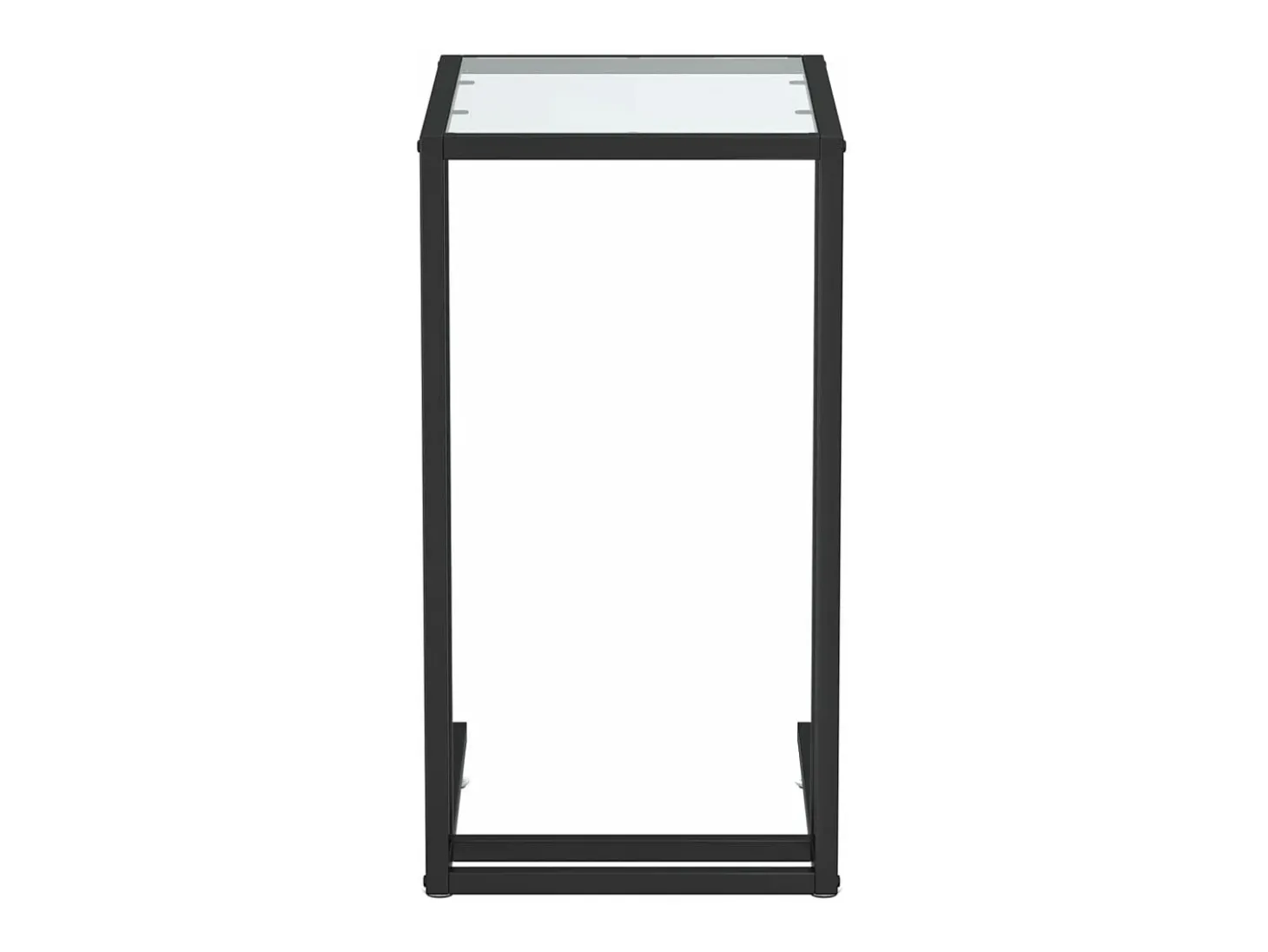 Mesa auxiliar de ordenador vidrio transparente 50x35x65 cm