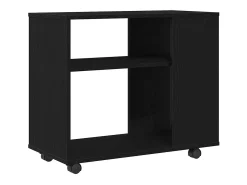 Mesa auxiliar de roble negro, 70 x 35 x 60 cm, madera de ingeniería