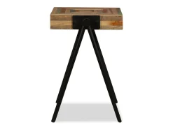 Mesa auxiliar de teca maciza reciclada