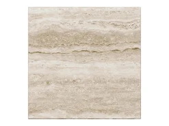 Mesa auxiliar de travertino – beige – Heron Low
