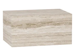 Mesa auxiliar de travertino – beige – Dove Wide