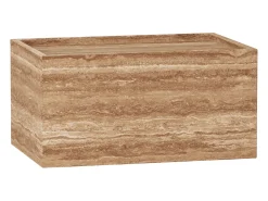 Mesa auxiliar de travertino – nogal – Crow Wide