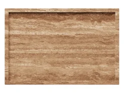 Mesa auxiliar de travertino – nogal – Crow Wide