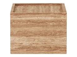 Mesa auxiliar de travertino – nogal – Crow Wide