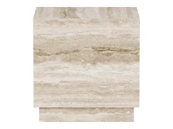Mesa auxiliar de travertino – beige – Heron