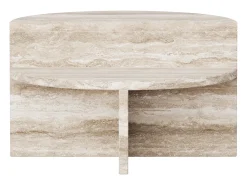 Mesa auxiliar de travertino – beige – Swan Low