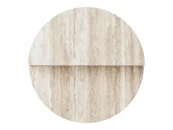 Mesa auxiliar de travertino – beige – Swan Low