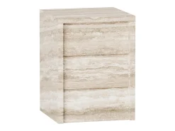 Mesa auxiliar de travertino – beige – Pelican
