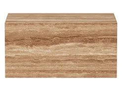 Mesa auxiliar de travertino – nogal – Dove Wide